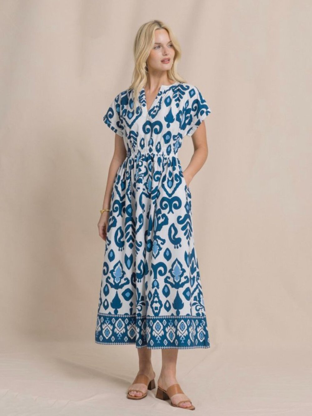 NWT Southern Tide Ana Dolman Sleeve Maxi Dress Star White • Xs